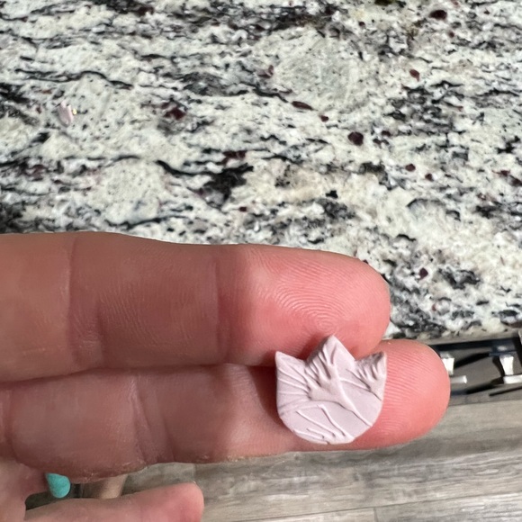 ♥️Clay flower earrings handmade - Picture 2 of 4